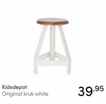 Baby & Tiener Kidsdepot original kruk white aanbieding