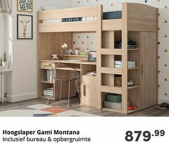 Baby & Tiener Hoogslaper gami montana aanbieding