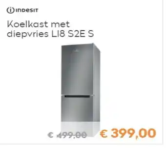 Krëfel Indesit Koelkast met diepvries | LI8 S2E S aanbieding
