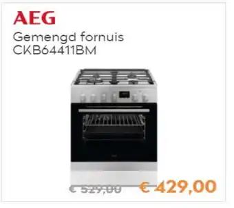 Krëfel AEG Gemengd fornuis | CKB64411BM aanbieding