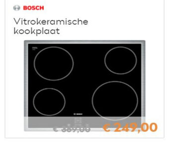 Krëfel Bosch Vitrokeramische kookplaat aanbieding
