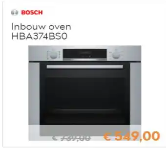 Krëfel Bosch Inbouw oven | HBA374BS0 aanbieding