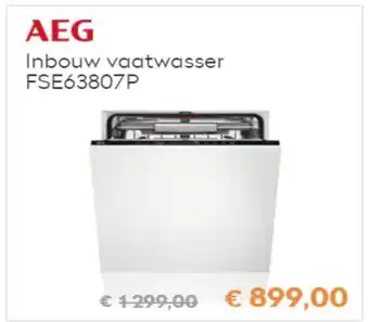 Krëfel AEG Inbouw vaatwasser | FSE63807P aanbieding