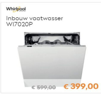 Krëfel Whirlpool Inbouw vaatwasser | WI7020P aanbieding