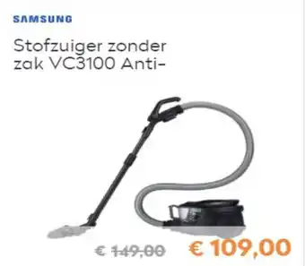 Krëfel SAMSUNG Stofzuiger zonder zak | VC3100 aanbieding