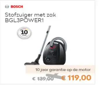 Krëfel Bosch Stofzuiger met zak | BGL3POWER1 aanbieding