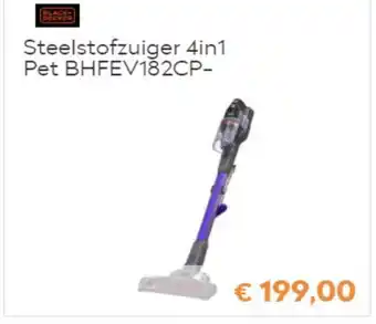 Krëfel Black+Decker Steelstofzuiger 4in1 Pet | BHFEV182CP aanbieding
