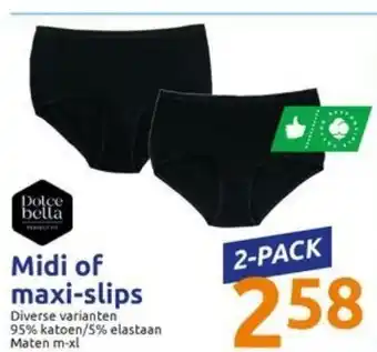 Action Dolce Bella Midi of maxi-slips 2-pack aanbieding