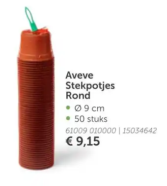 AVEVE Aveve Stekpotjes Rond 9cm 50st aanbieding