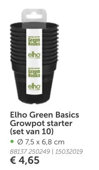 AVEVE Elho Green basics Growpot starter 10st aanbieding