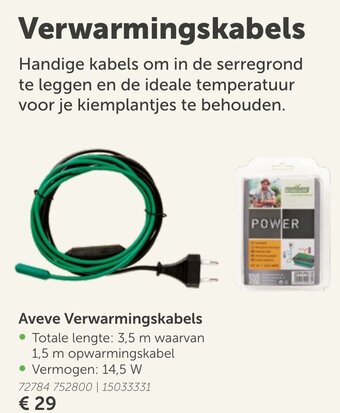 AVEVE Aveve Verwarmingskabels aanbieding