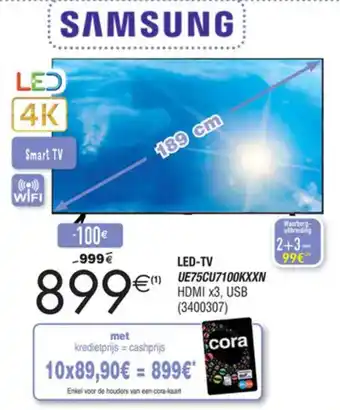 Cora SAMSUNG LED-TV UE75CU7100KXXN aanbieding