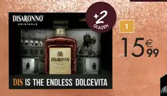 Cora Box Amaretto DISARONNO 28°, 70 cl aanbieding