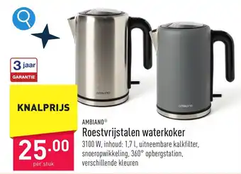 ALDI Roestvrijstalen waterkoker aanbieding
