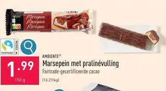 ALDI Marsepein met pralinévulling 150 g aanbieding