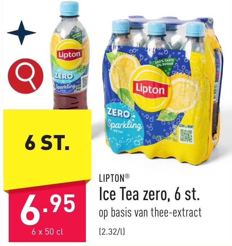 Ice Tea zero, 6 st. promotie bij ALDI