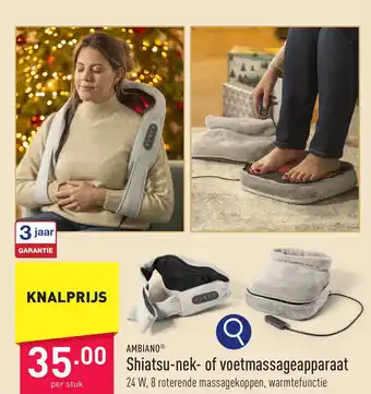 Shiatsu-nek- of voetmassageapparaat