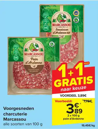 Voorgesneden charcuterie Marcassou