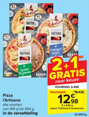 Carrefour Pizza l'Artisane aanbieding