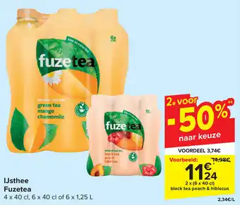 Carrefour IJsthee Fuzetea aanbieding