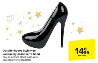 Carrefour Geschenkdoos Style Heel London by Jean Pierre Sand aanbieding