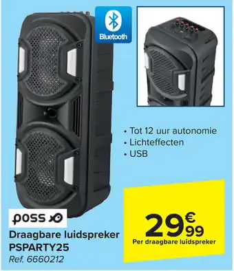Carrefour Draagbare luidspreker PSPARTY25 aanbieding