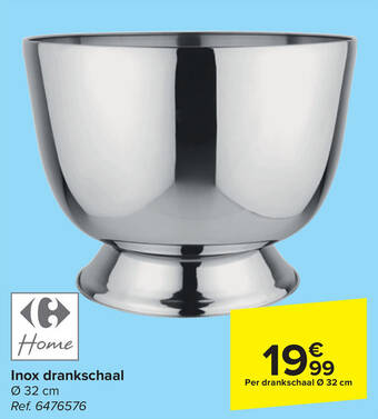 Carrefour Inox drankschaal Ø 32 cm aanbieding