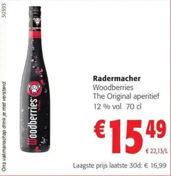 Radermacher Woodberries The Original aperitief 12 % vol 70 cl