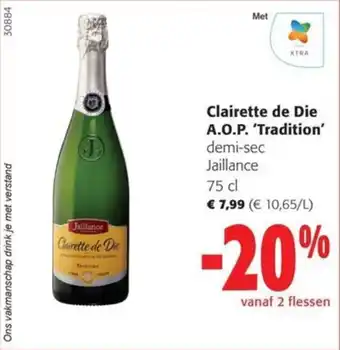 Clairette de Die A.O.P. 'Tradition' demi-sec Jaillance 75 cl