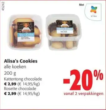 Alisa's Cookies alle koeken 200g