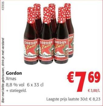 Colruyt Gordon Xmas 8,8 % vol 6 x 33 cl + statiegeld. aanbieding