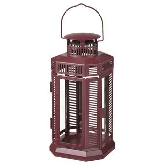 IKEA Enrum lantaarn, binnen/buiten, bruinrood, 28 cm aanbieding