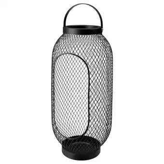 IKEA Toppig lantaarn voor stompkaars, zwart, 49 cm aanbieding