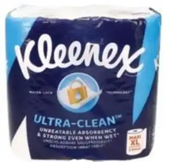 Colruyt Kleenex keukenrol Ultra Clean 2 lagen 2 rollen 74 vellen per rol aanbieding