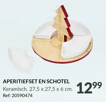 Aperitief set kerstboom met 4 schaaltjes
