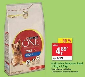 Maxi Zoo Purina one droogvoer hond aanbieding