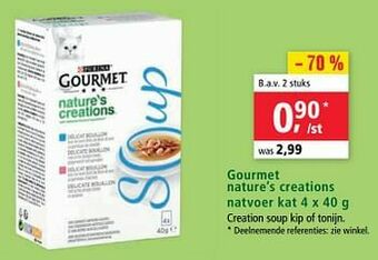 Maxi Zoo Gourmet nature’s creations natvoer kat aanbieding