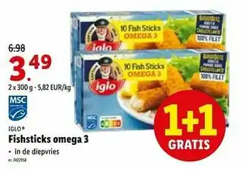 Lidl Fishsticks omega 3 aanbieding