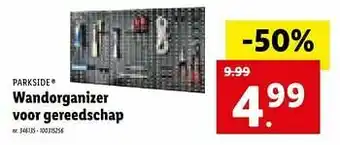 Lidl Wandorganizer voor gereedschap aanbieding