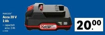 Lidl Accu 20 v 2 ah aanbieding
