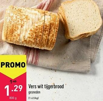 ALDI Vers wit tijgerbrood aanbieding