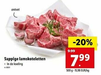 Lidl Sappige lamskoteletten aanbieding