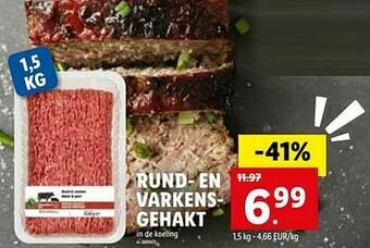 Lidl Rund- en varkensgehakt aanbieding