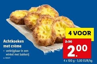 Lidl Achtkoeken met crème aanbieding