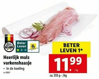 Lidl Heerlijk mals varkenshaasje aanbieding
