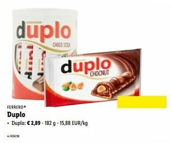 Lidl Duplo aanbieding