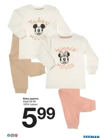 Zeeman Baby pyjama aanbieding