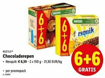 Lidl Chocoladerepen nesquik aanbieding