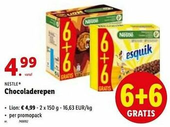Lidl Chocoladerepen lion aanbieding
