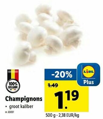 Lidl Champignons aanbieding